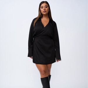 Black Silk Wrap Dress